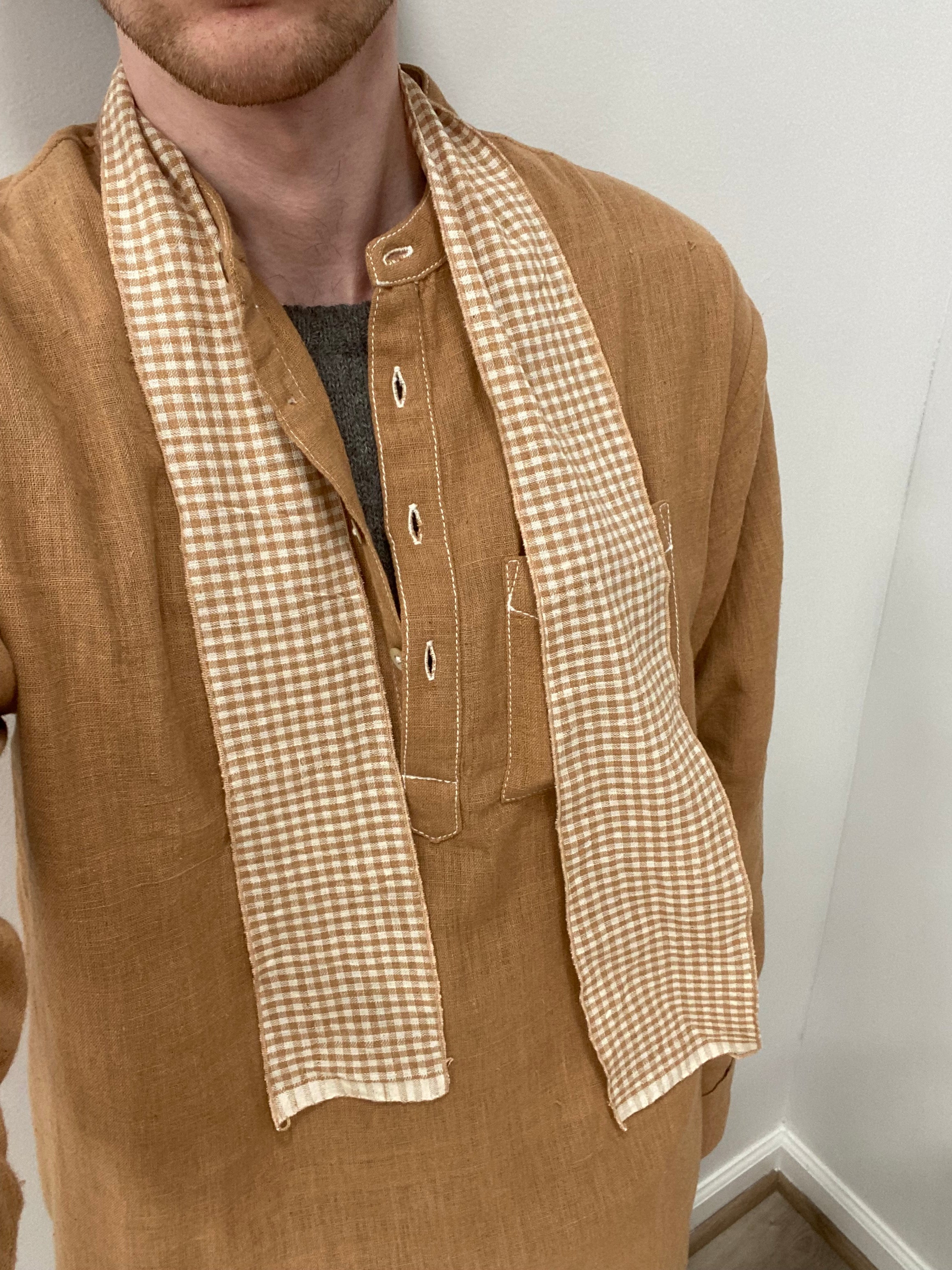 Gingham Selvedge Scarf
