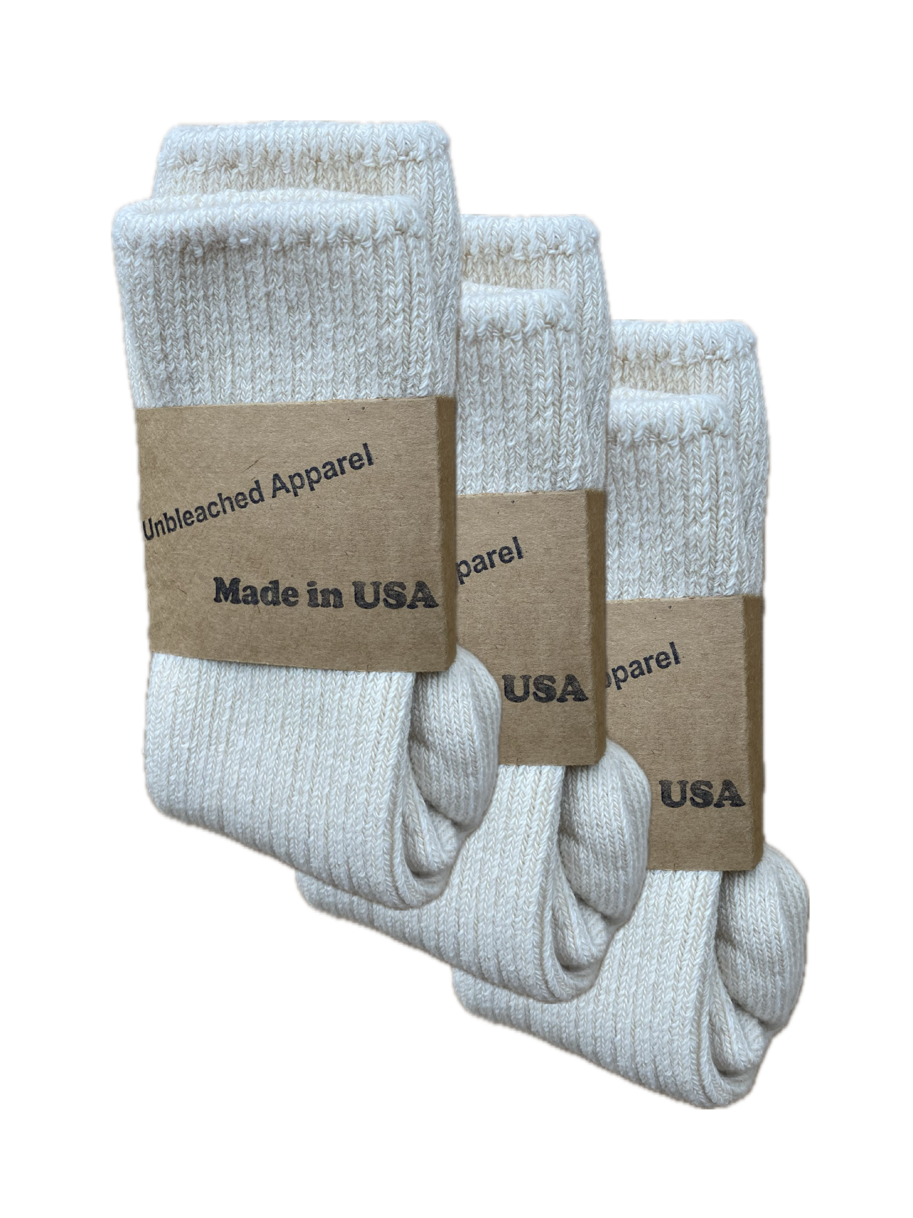 Unbleached Cotton Socks 3-Pack