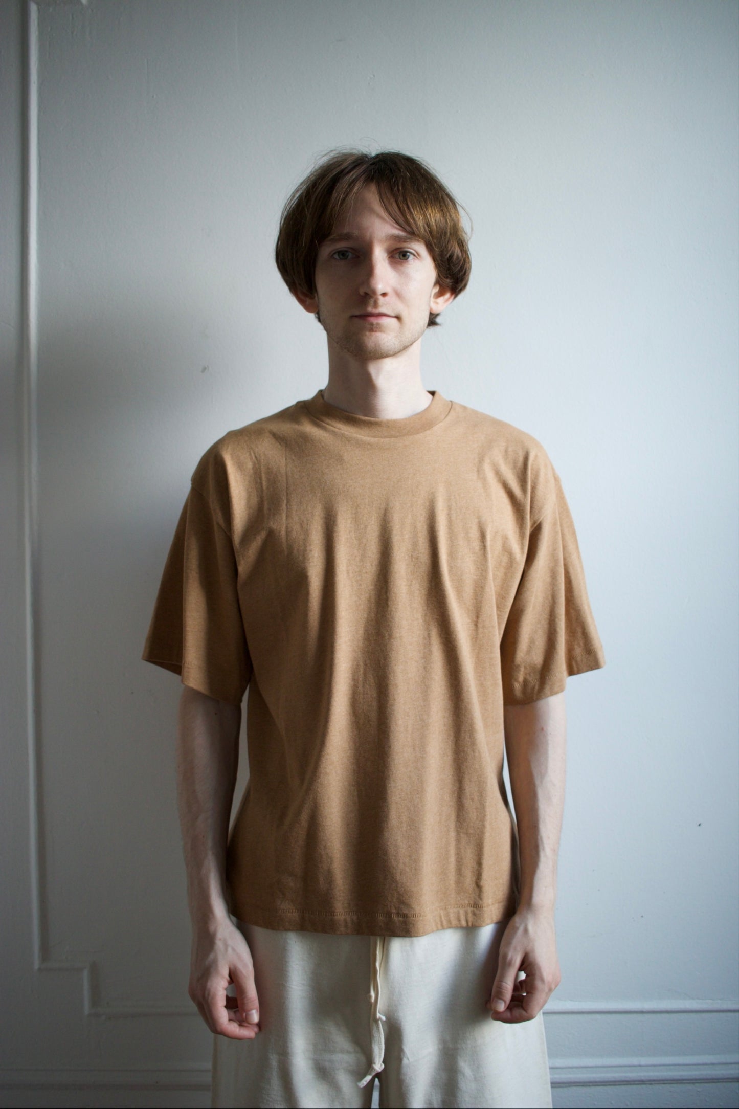 Peruvian Undyed Boxy Brown T-Shirt