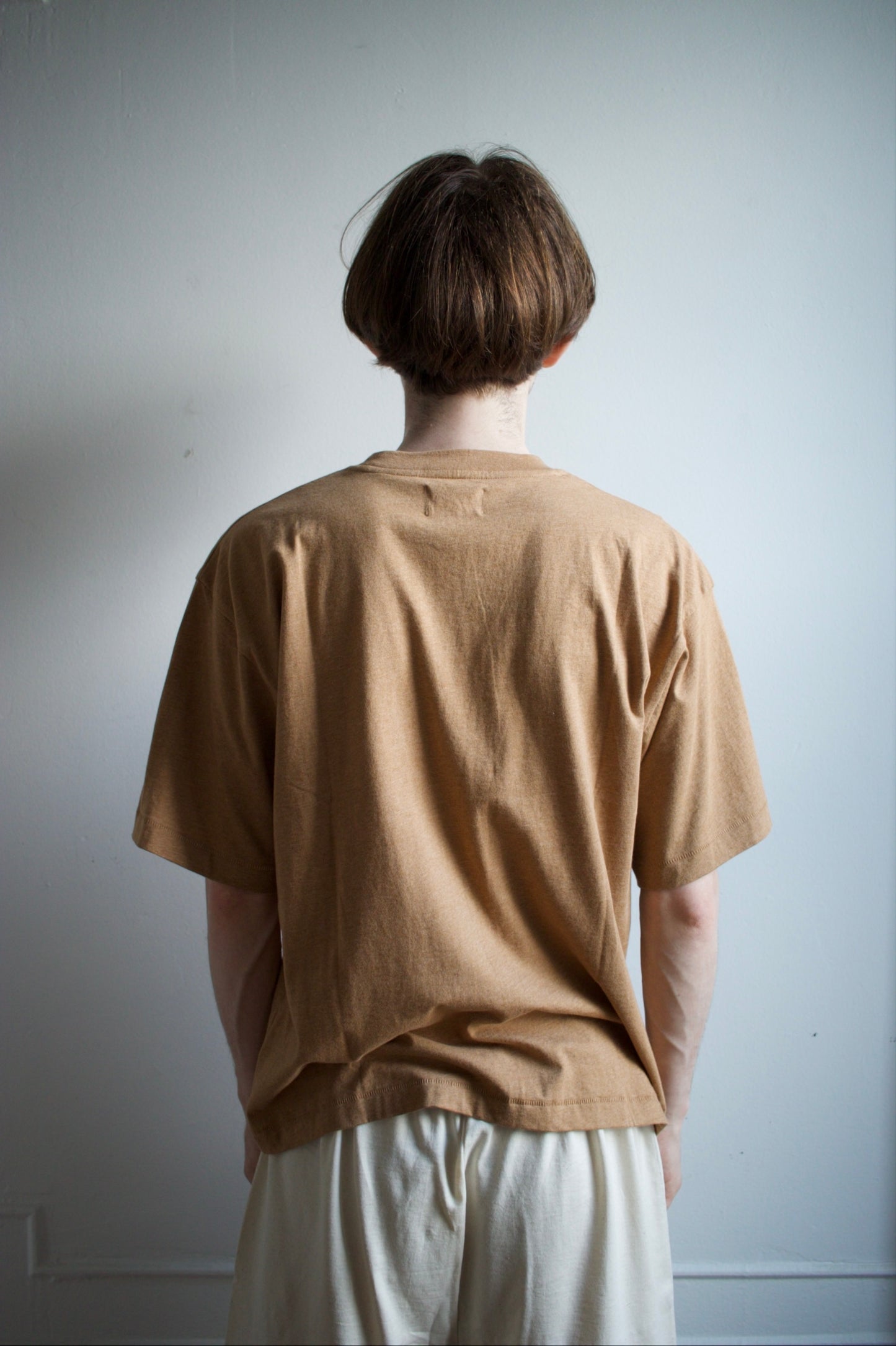 Peruvian Undyed Boxy Brown T-Shirt