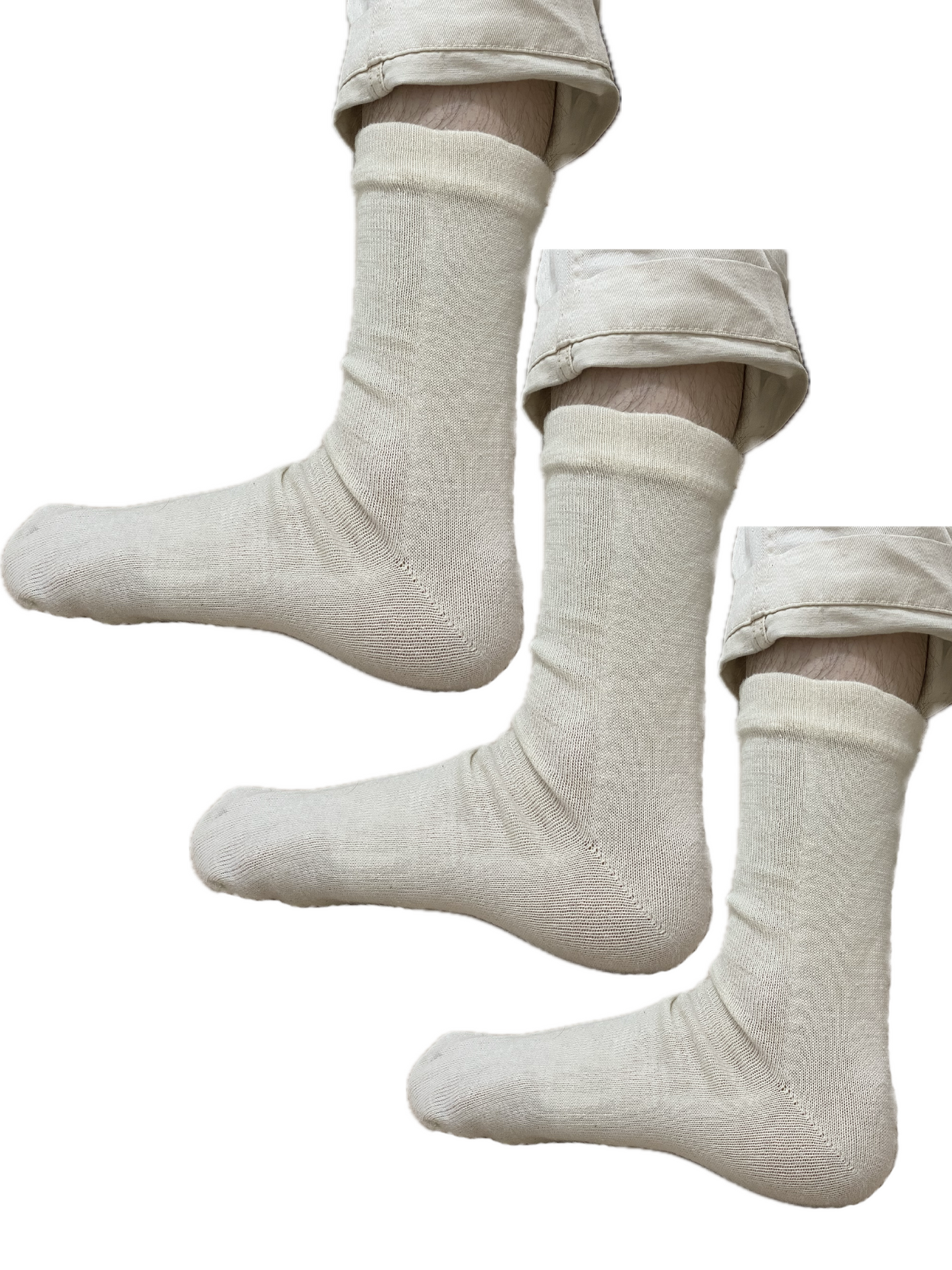 100% Organic Cotton Crew Socks 3-Pack
