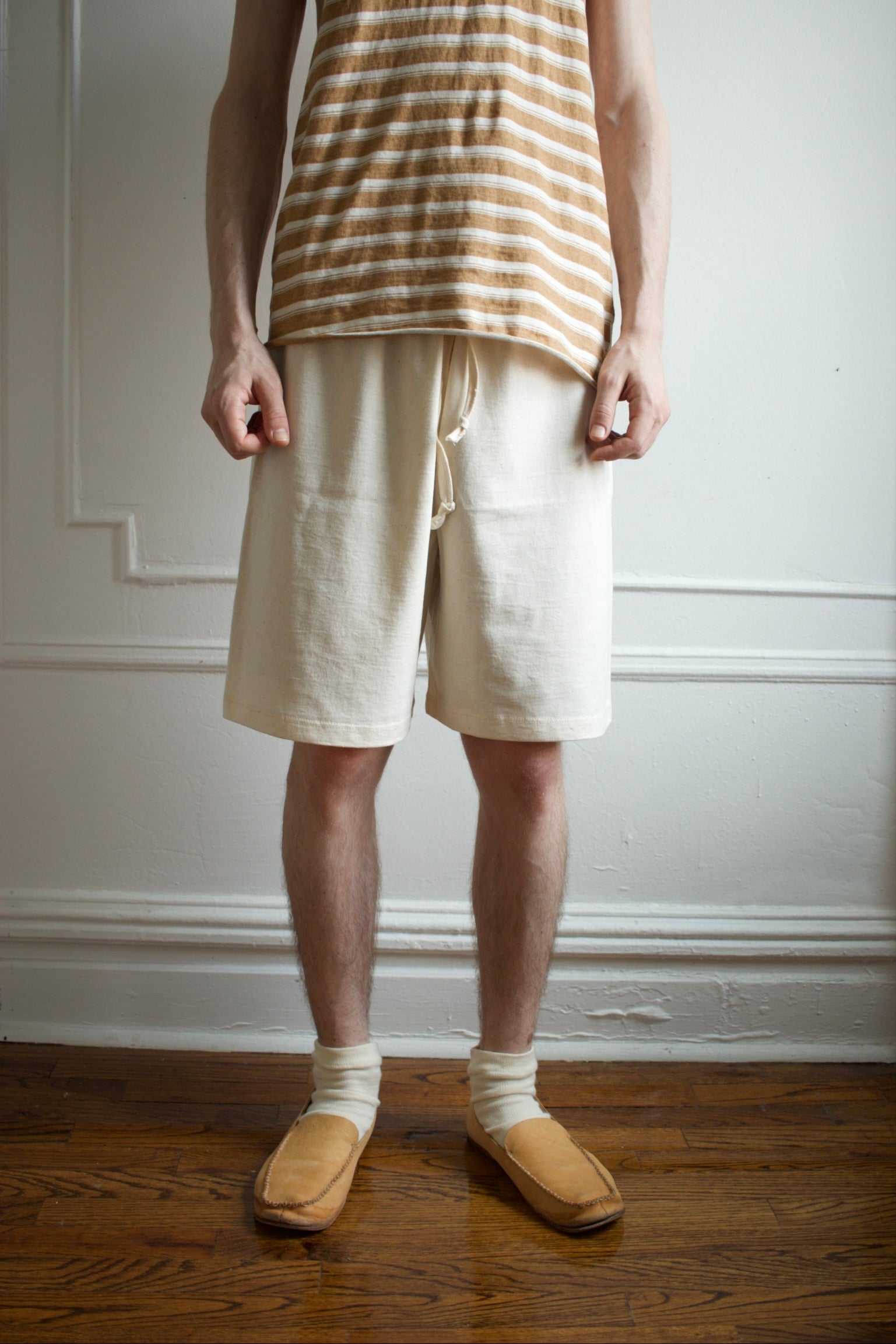 Drawstring Unbleached Shorts