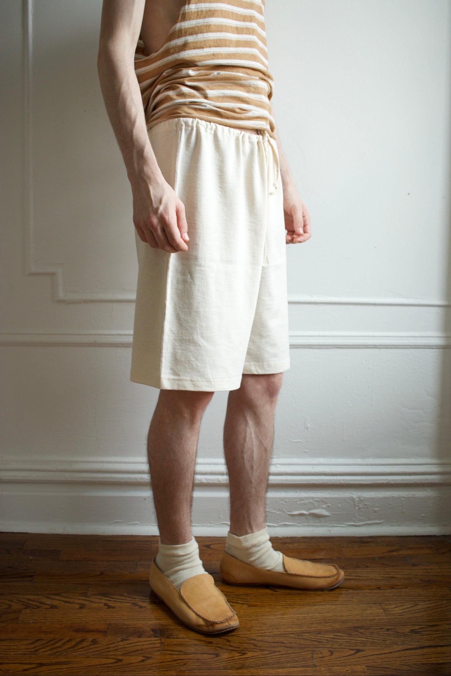 Drawstring Unbleached Shorts