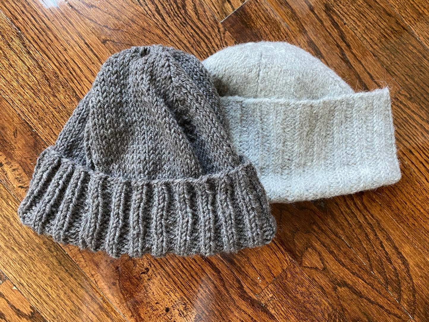 Hand-Knit Undyed Alpaca Beanie