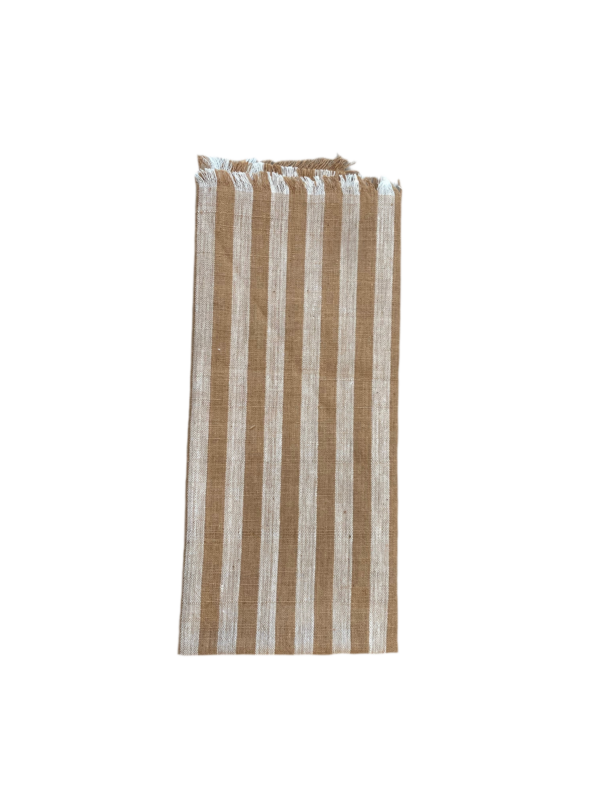 Undyed Brown Stripe Napkins