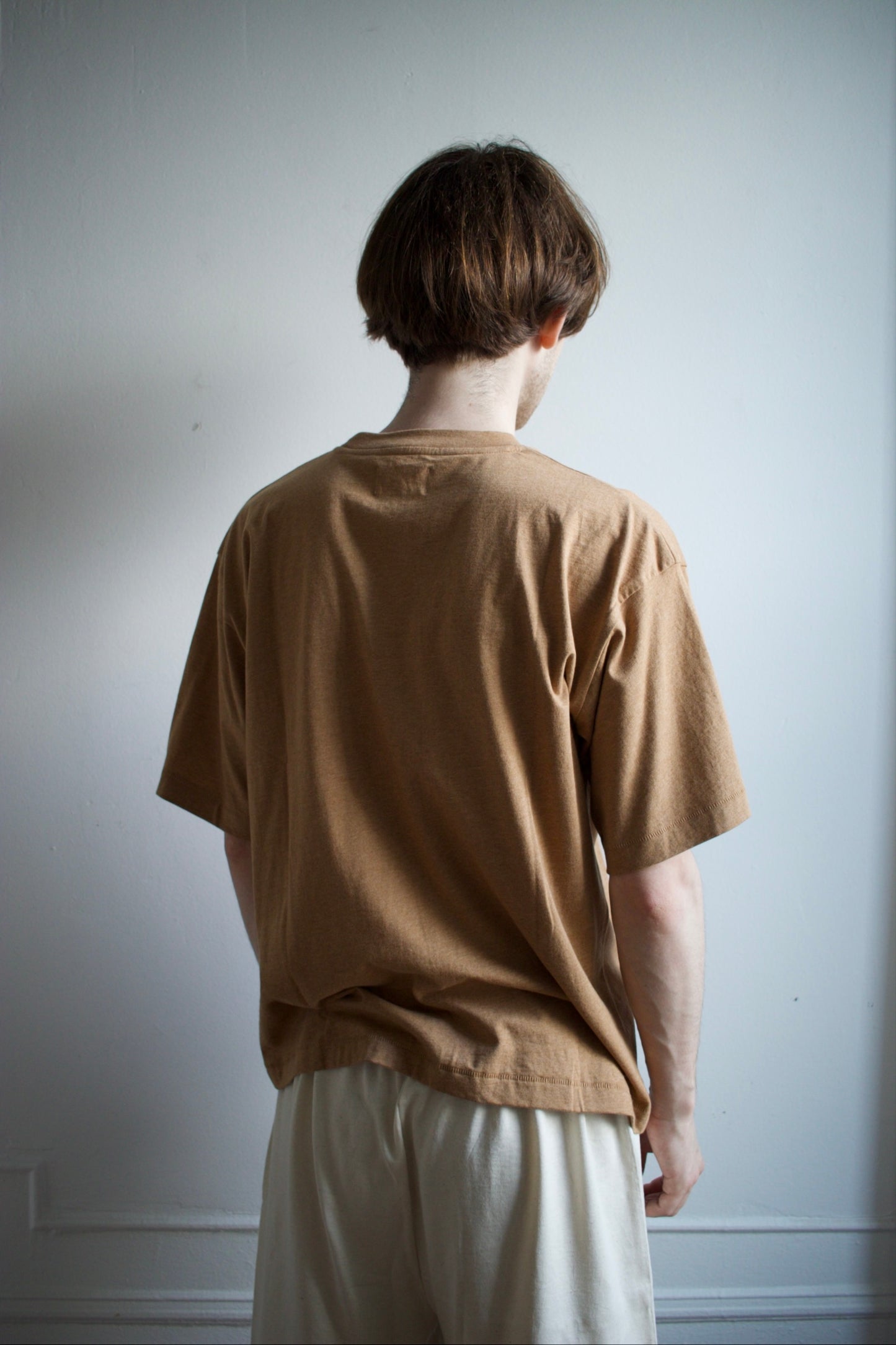 Undyed Boxy Brown T-Shirt