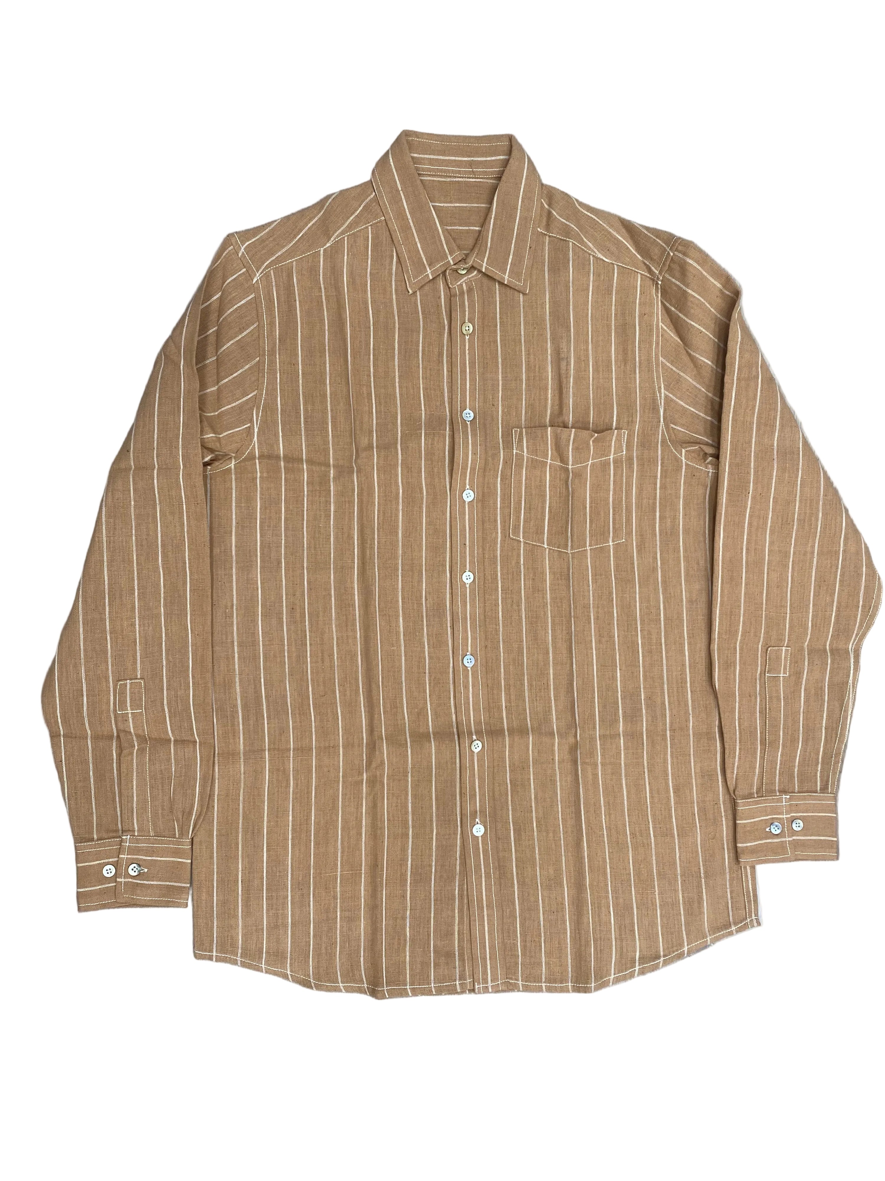 Undyed Brown Stripe Shirt