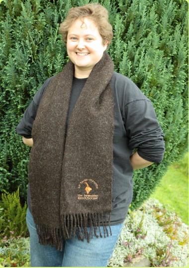 Undyed Hebridean Wool Woven Scarf