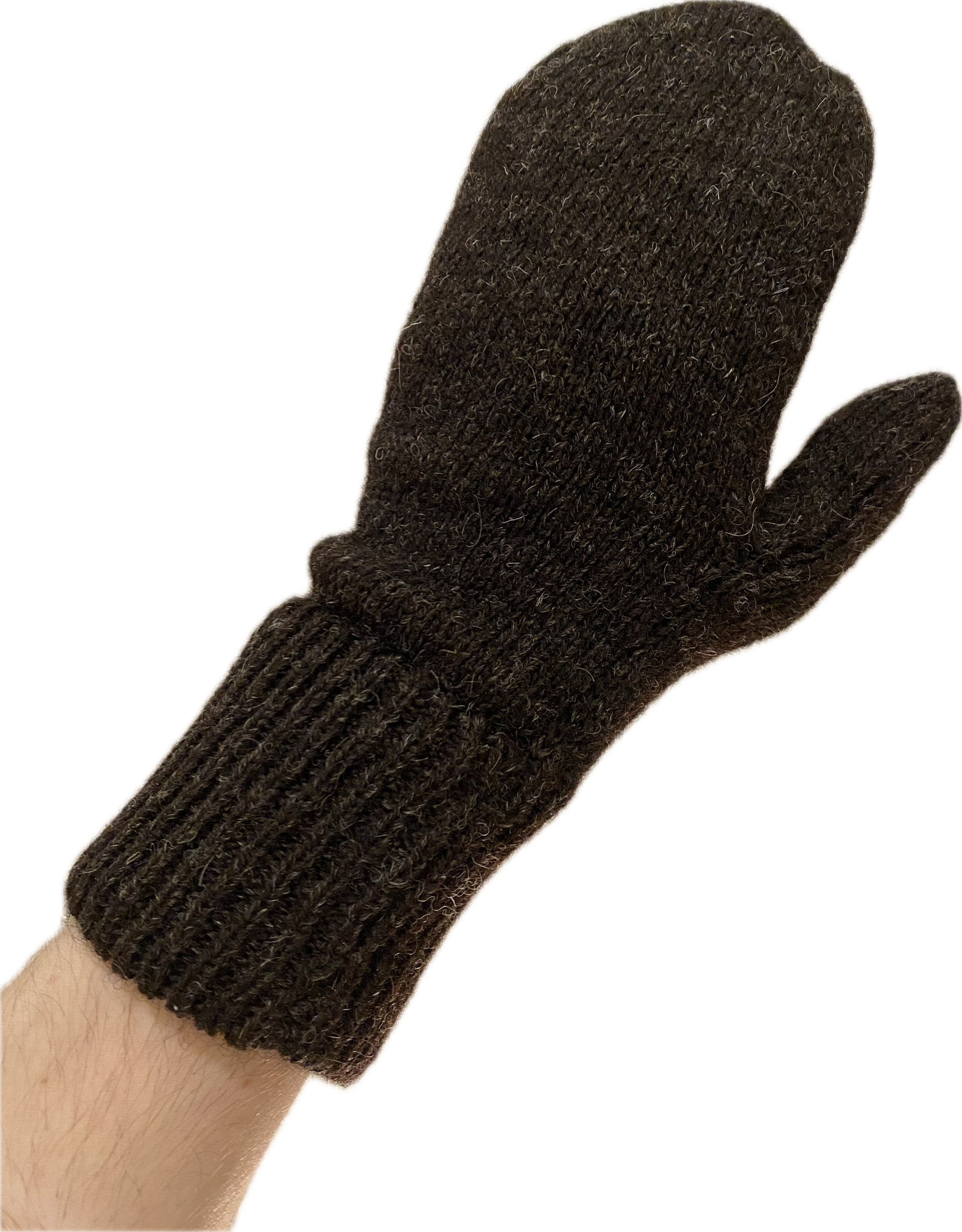 Undyed Hebridean Wool Hand-Knit Mittens