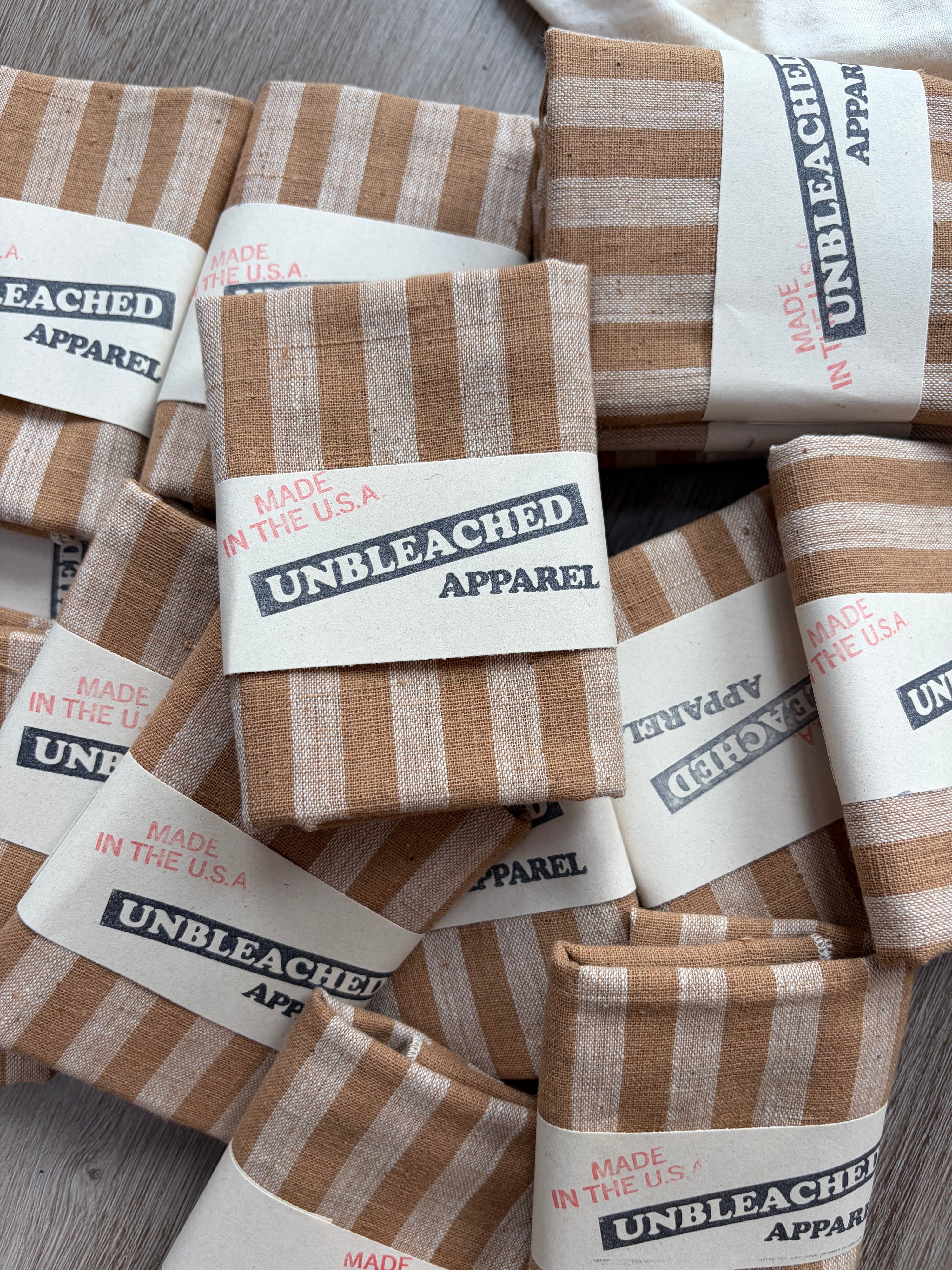 Undyed Brown Stripe Bandana