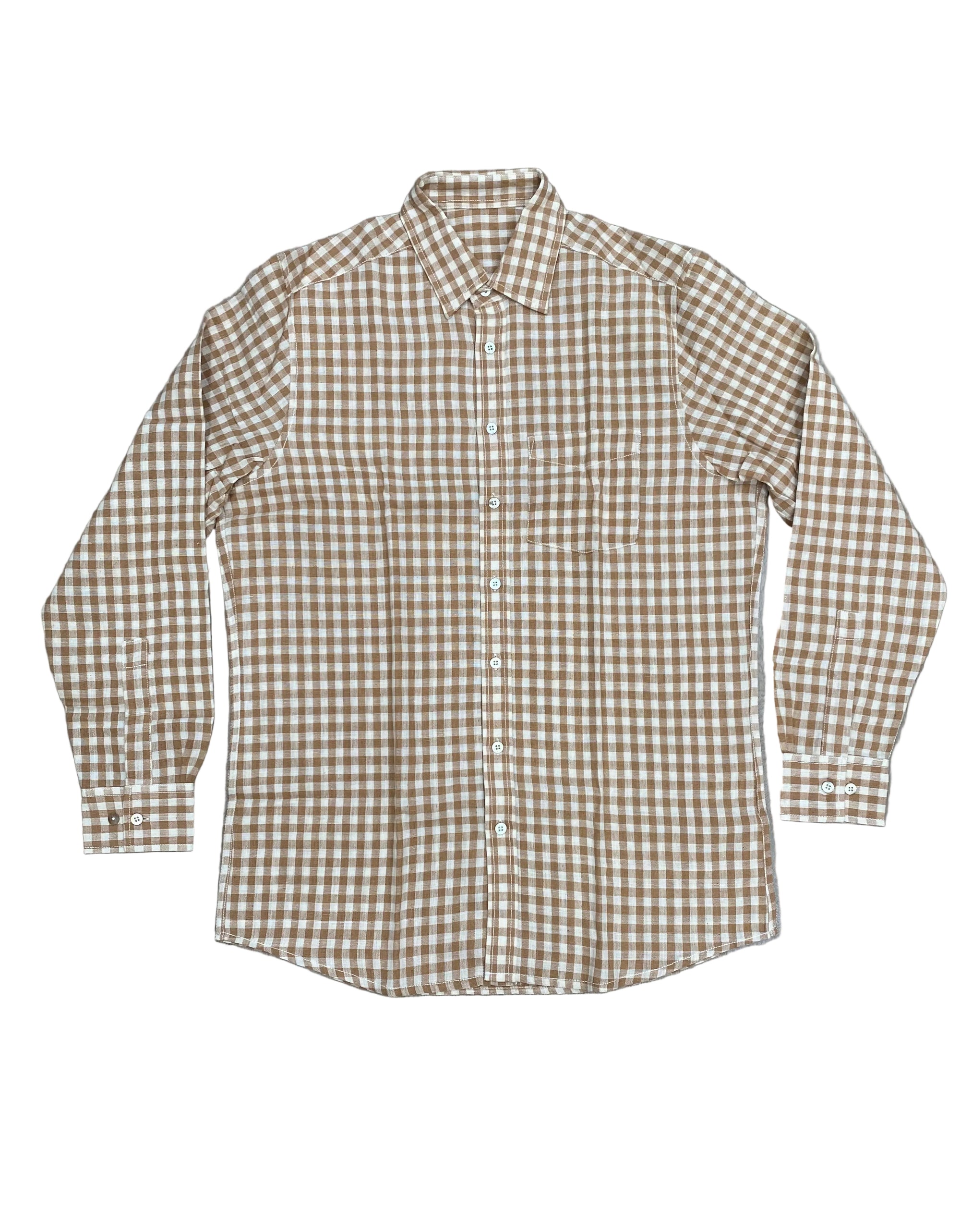 Handloomed Gingham Full Button Down Shirt