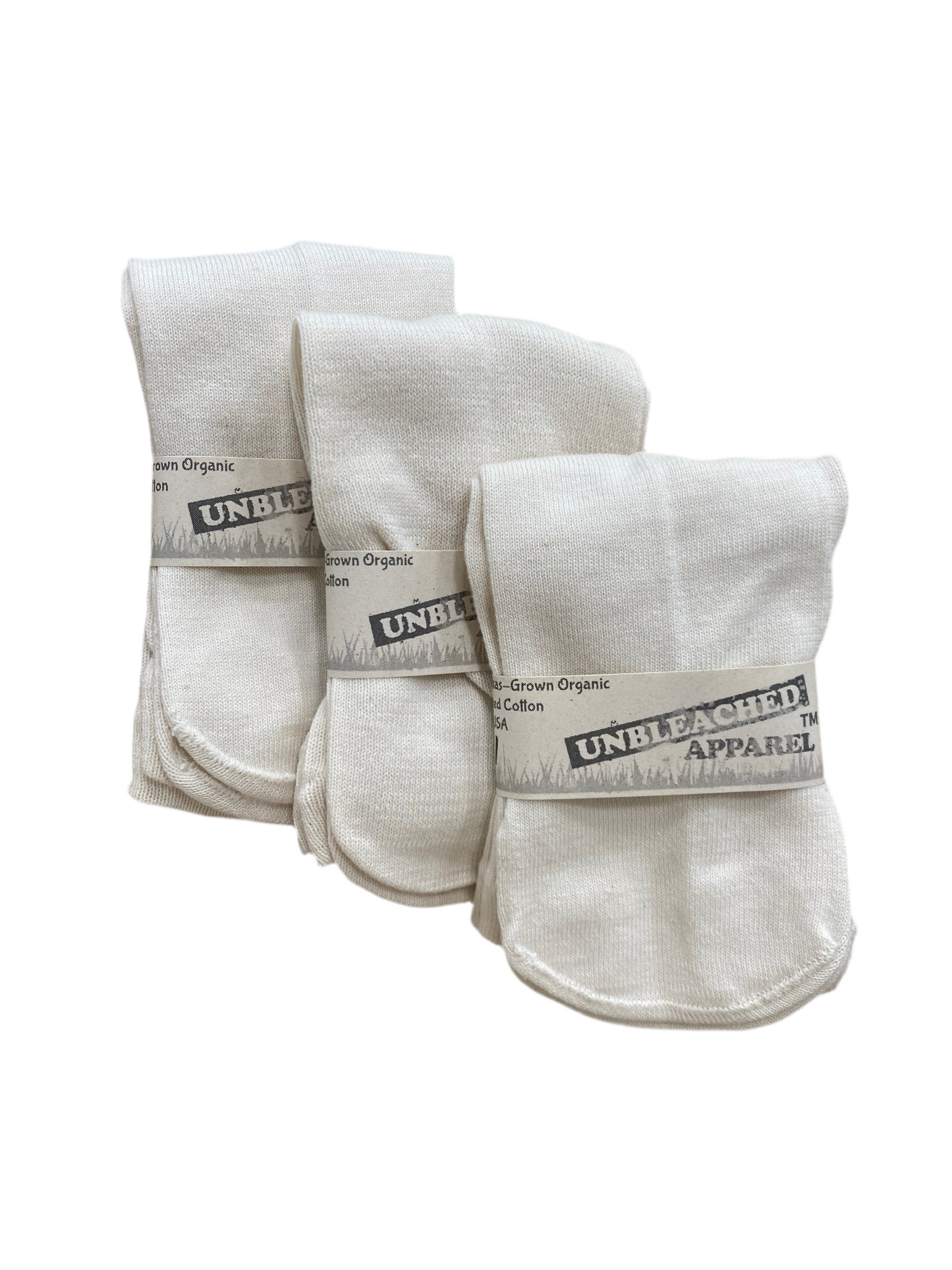 3-Pack 100% Organic Cotton 1/4 Crew Socks
