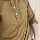 Undyed Brown Half Button Shirt