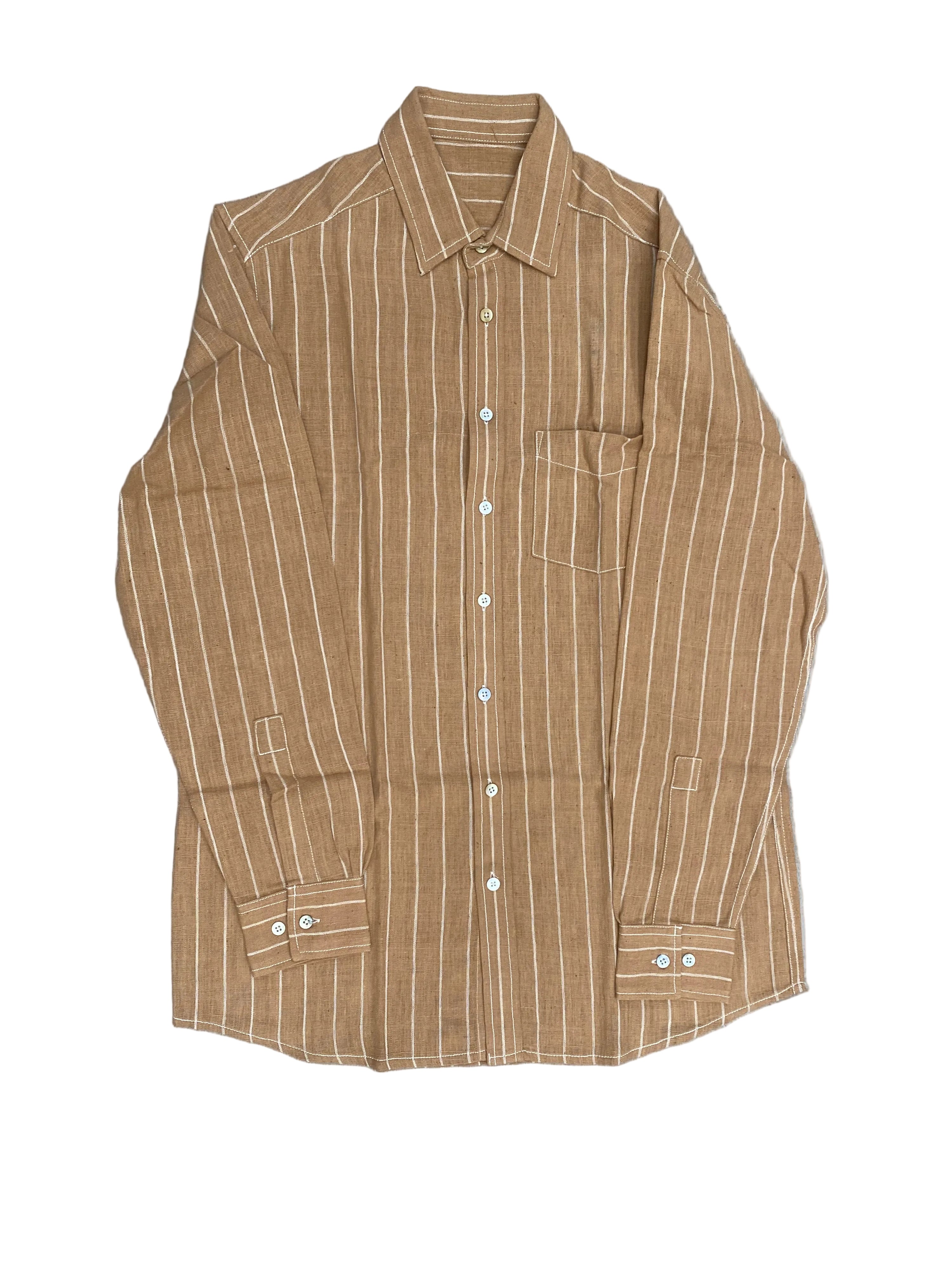 Undyed Brown Stripe Shirt