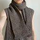 Hand-Knit Undyed Alpaca Scarf