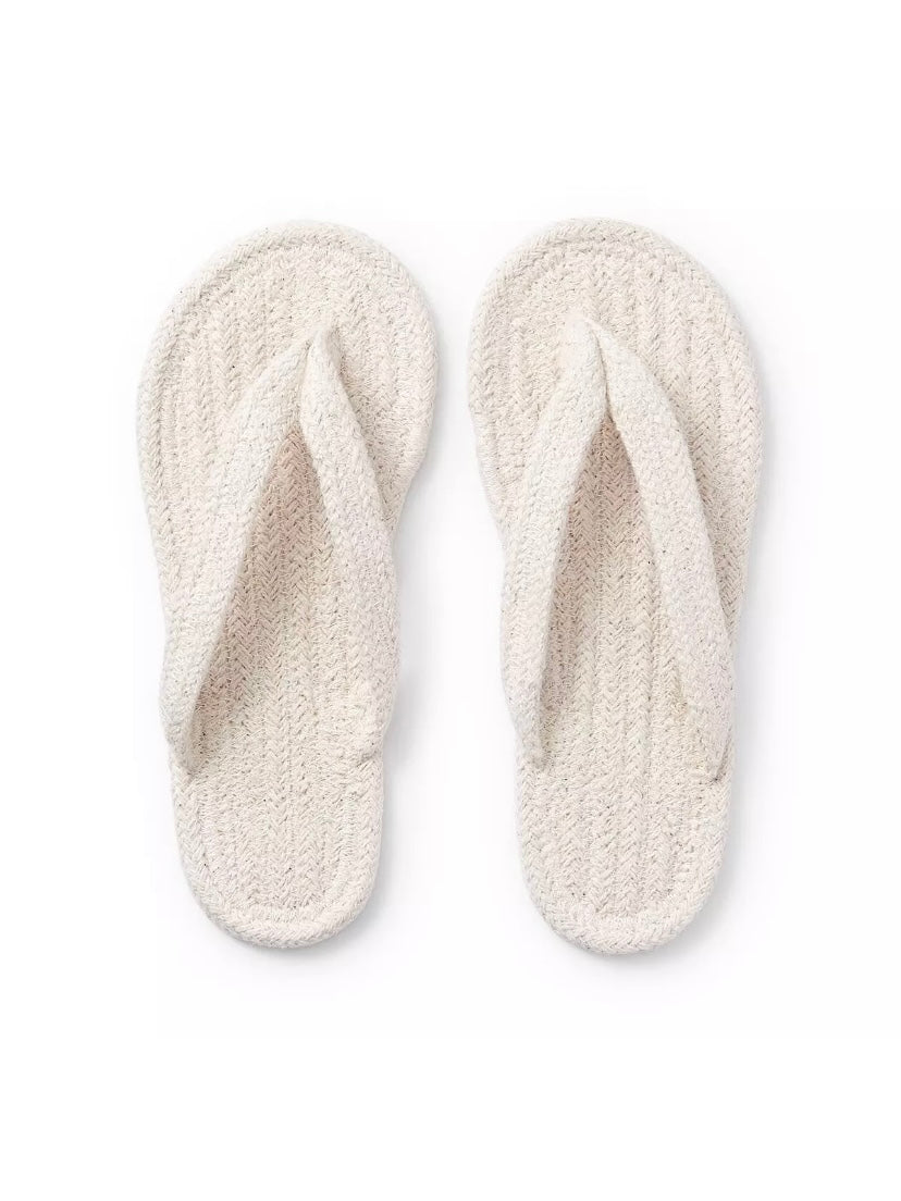 Unbleached Cotton Flip-Flops