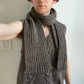 Hand-Knit Undyed Alpaca Scarf