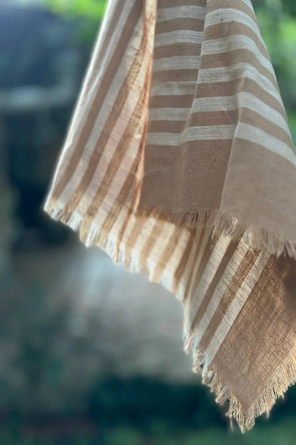 Undyed Brown Stripe Napkins (2-Pack)