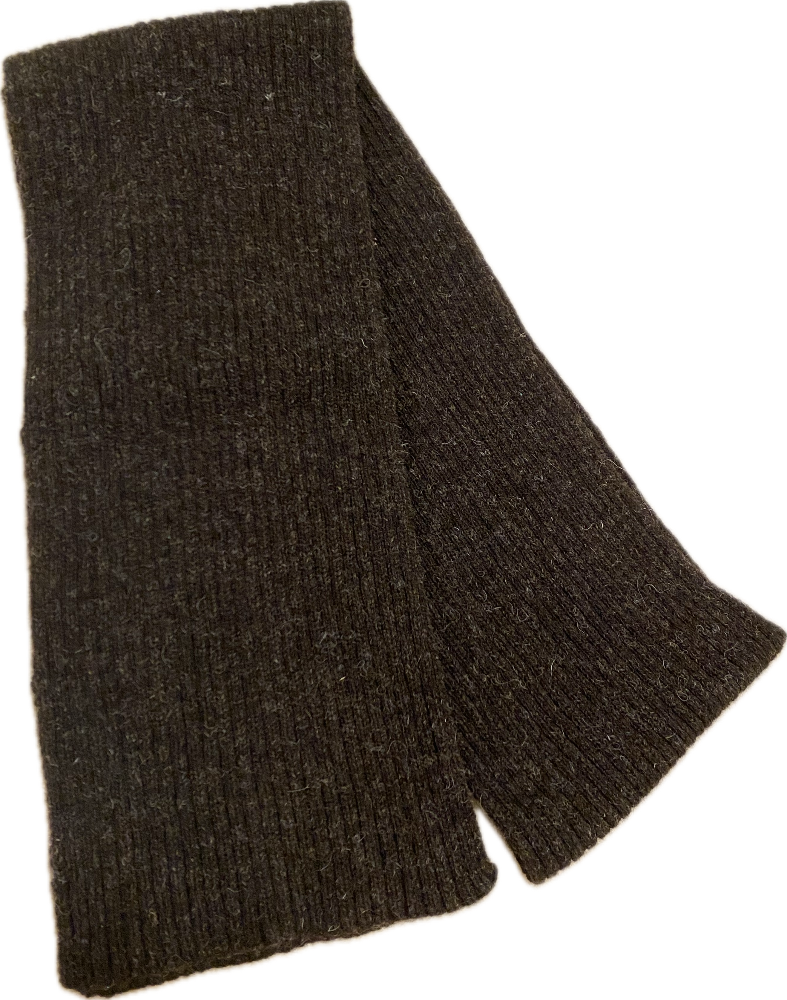 Undyed Hebridean Wool Hand-Knit Scarf