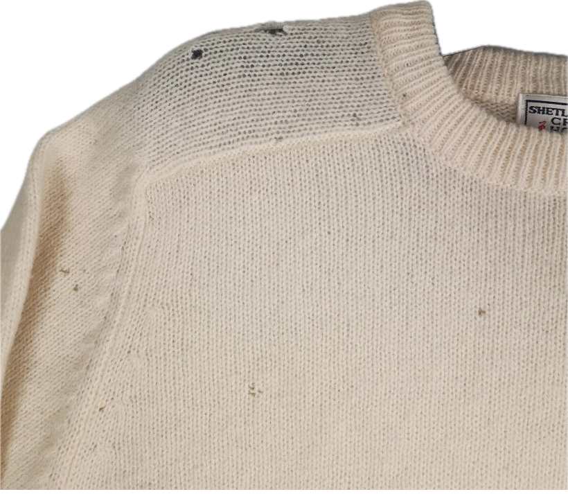 SHETLANDER Undyed Wool Sweater Vintage
