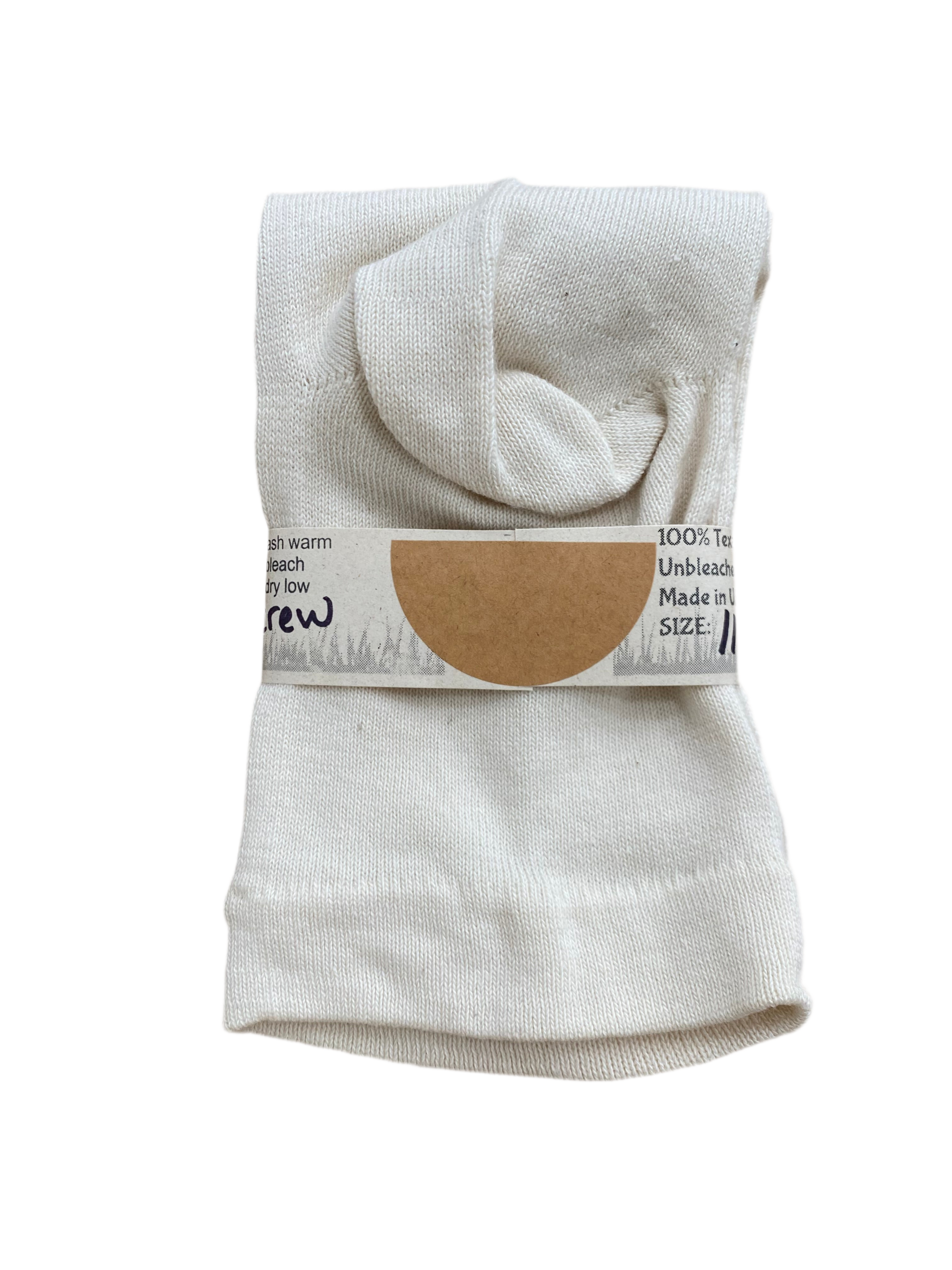 100% Organic Cotton 1/4 Crew Socks