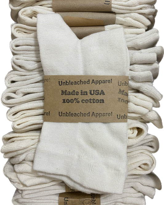 100% Organic Cotton Crew Socks