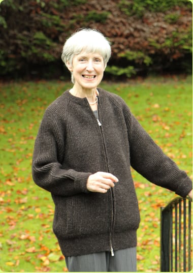 Hebridean Undyed Black Wool Zip Sweater