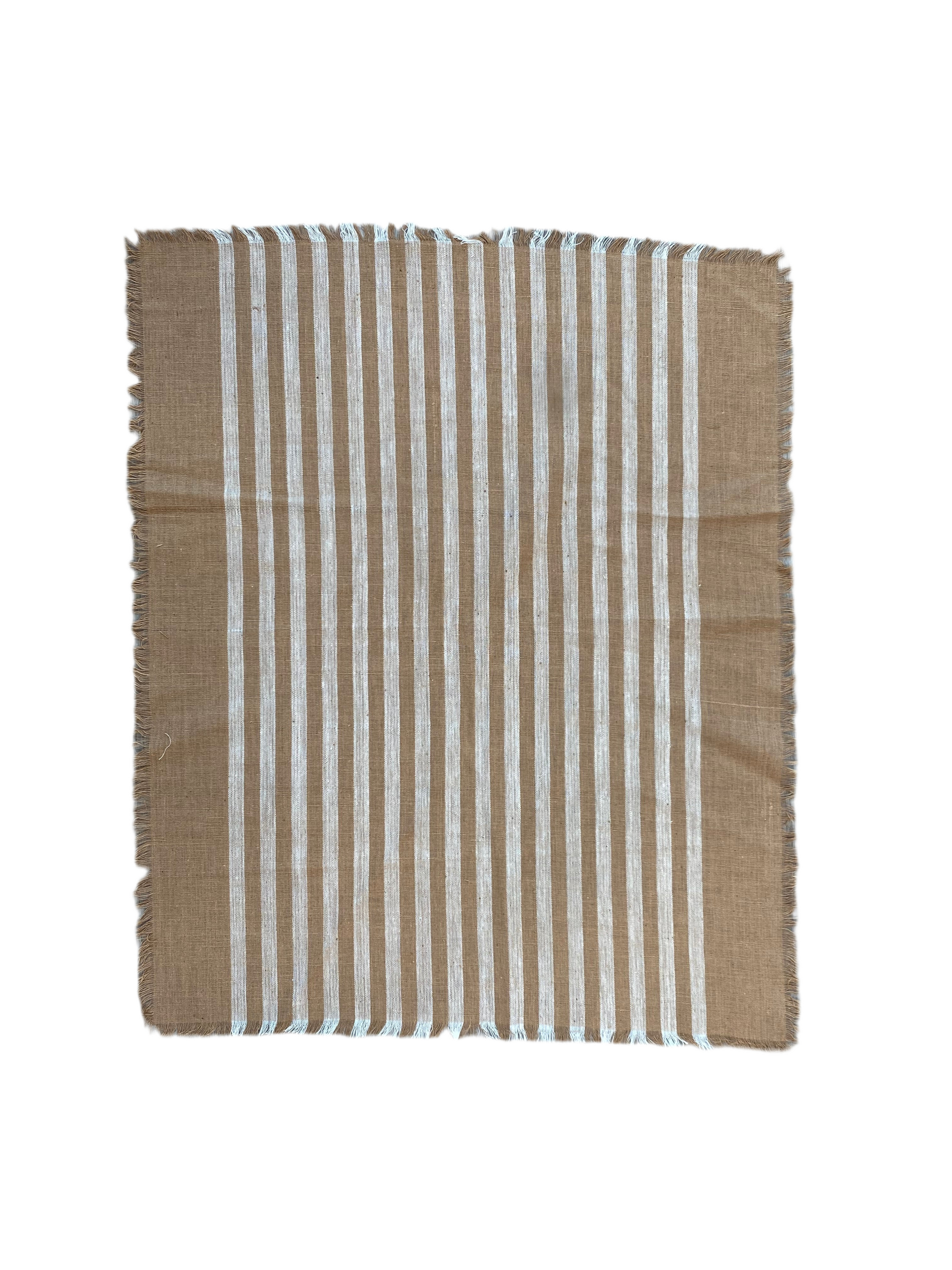 Undyed Brown Stripe Napkins