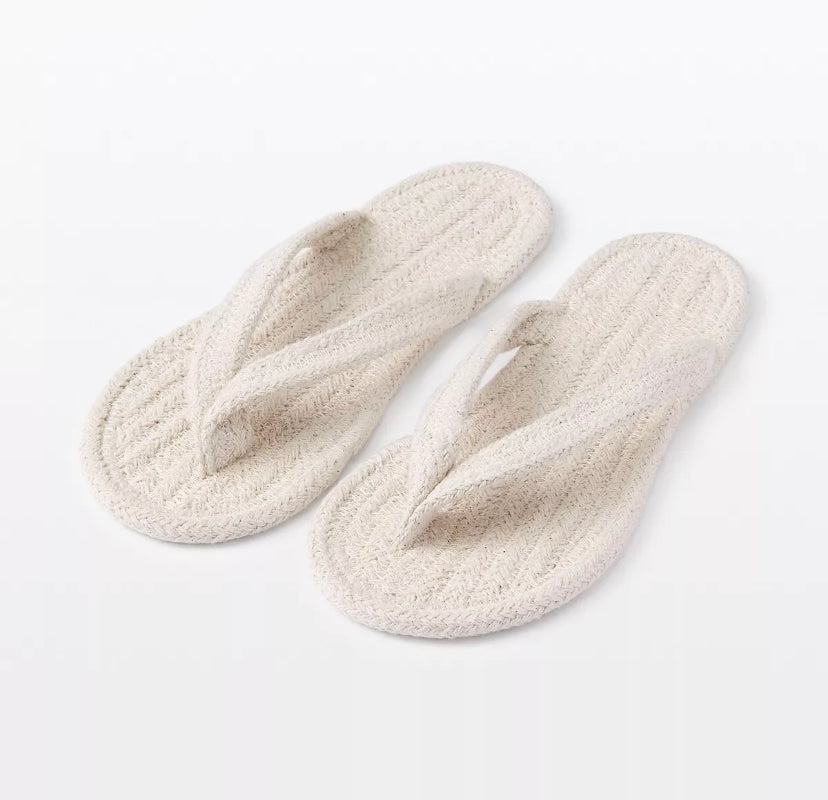 Unbleached Cotton Flip-Flops