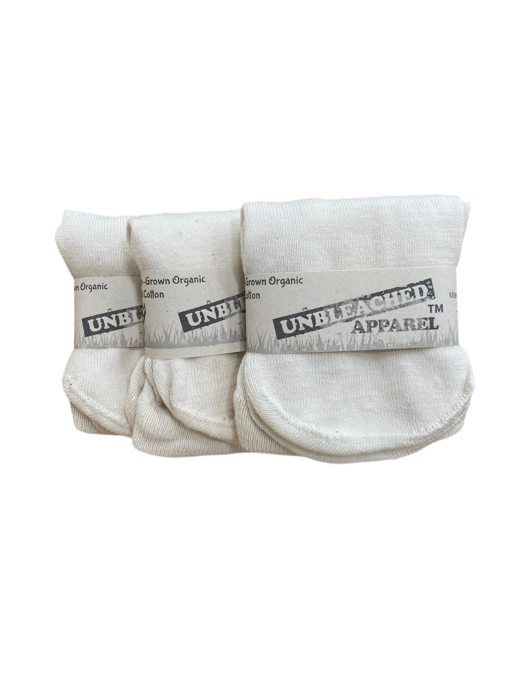 100% Organic Cotton Ankle Socks 3-pack