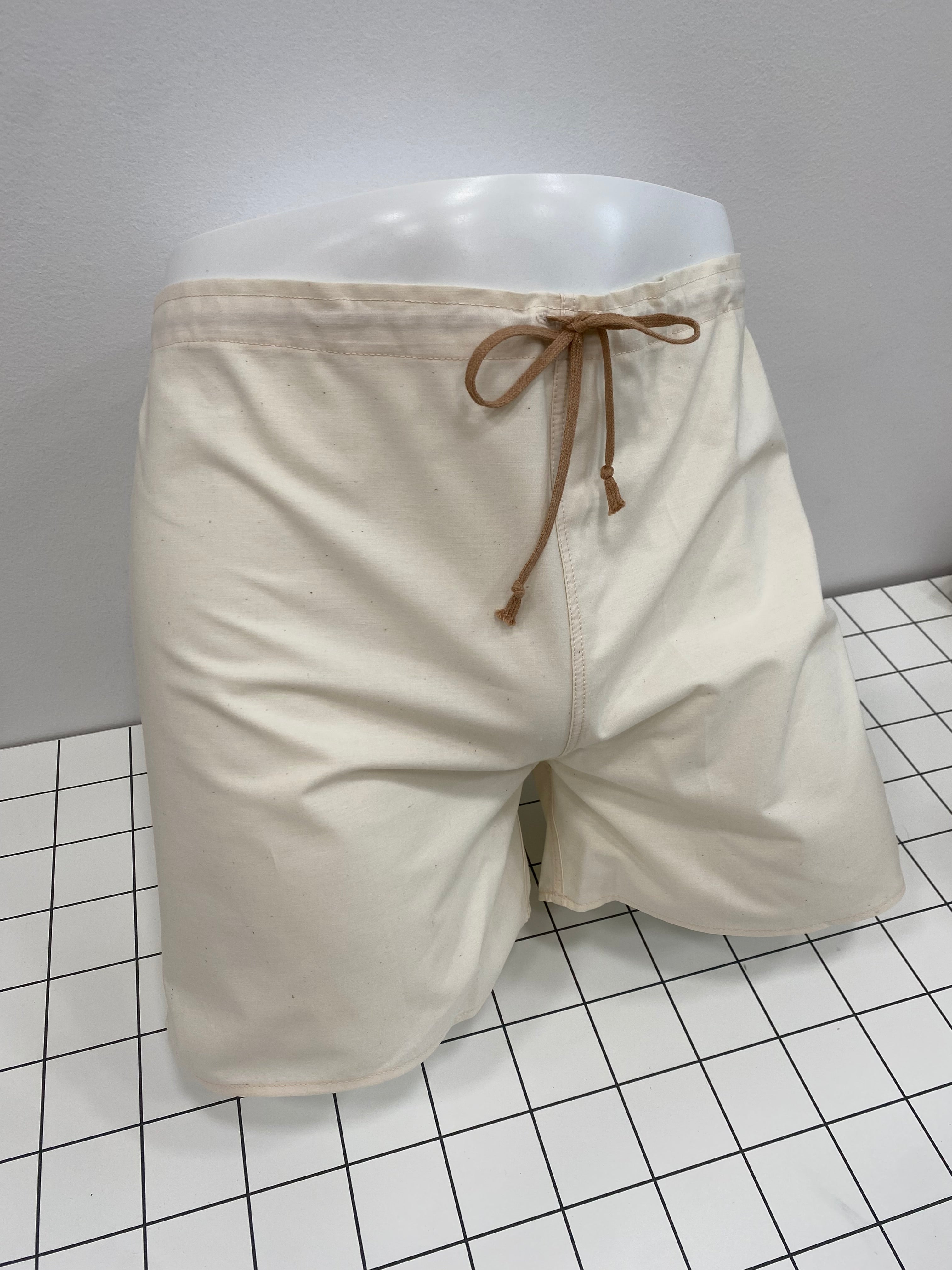 Boxers With Draw String Drawstring 100% Cotton Woven Boxers – Unbleached Apparel
