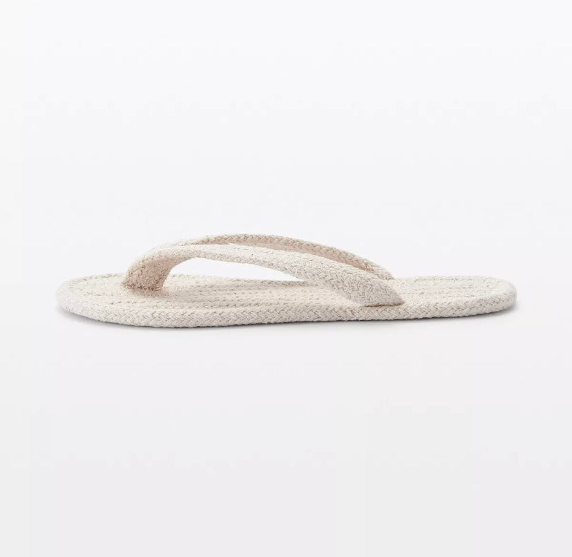 Unbleached Cotton Flip-Flops