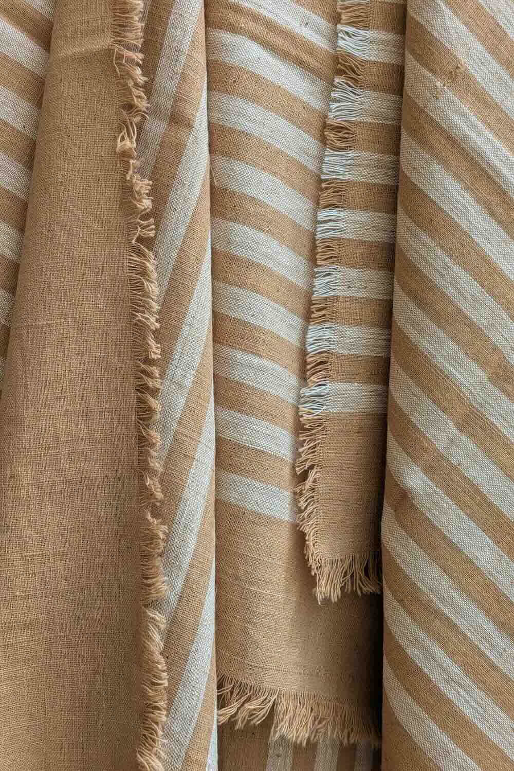 Undyed Brown Stripe Napkins (2-Pack)
