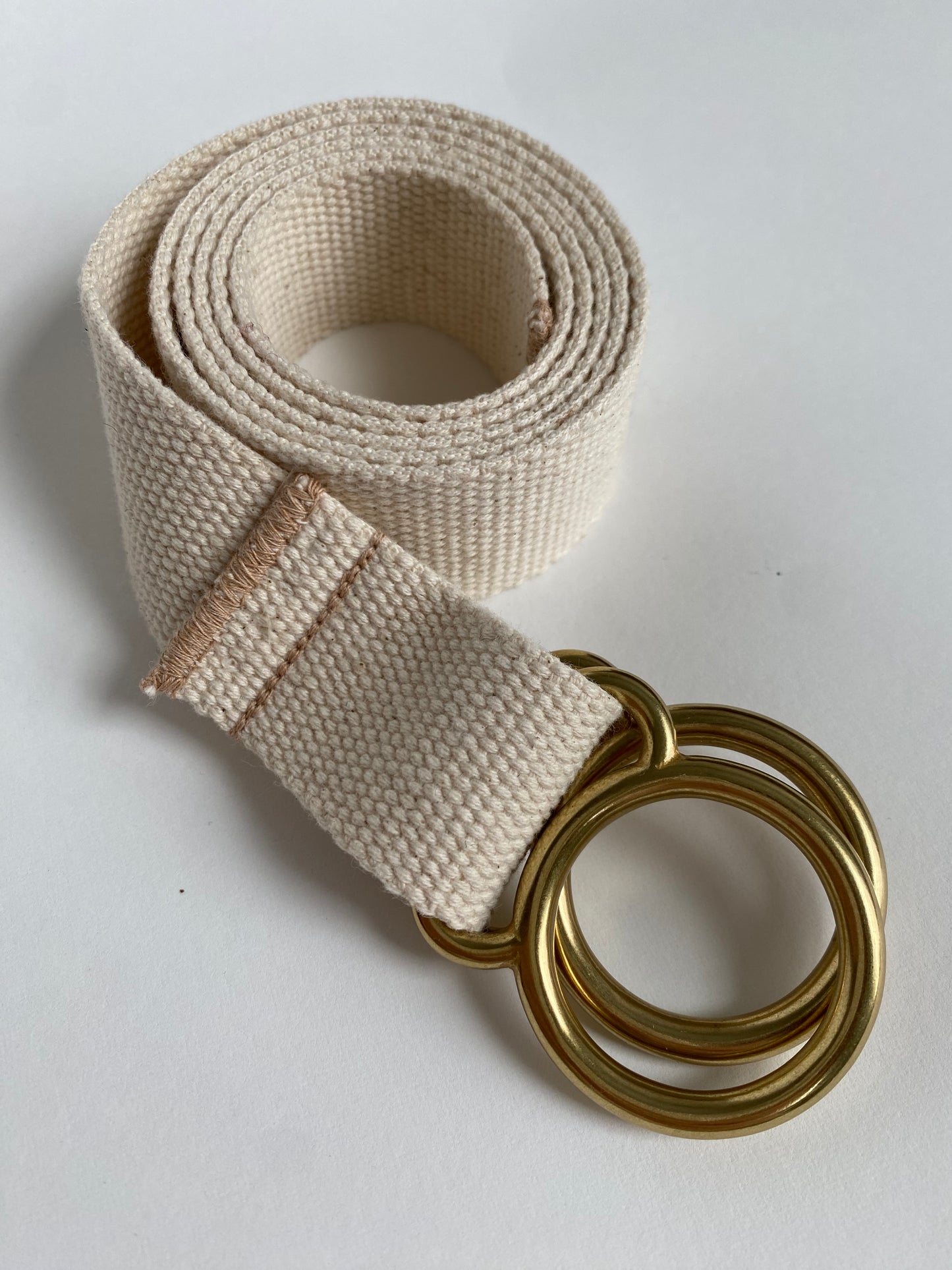 Brass Ring Cotton Web Belt
