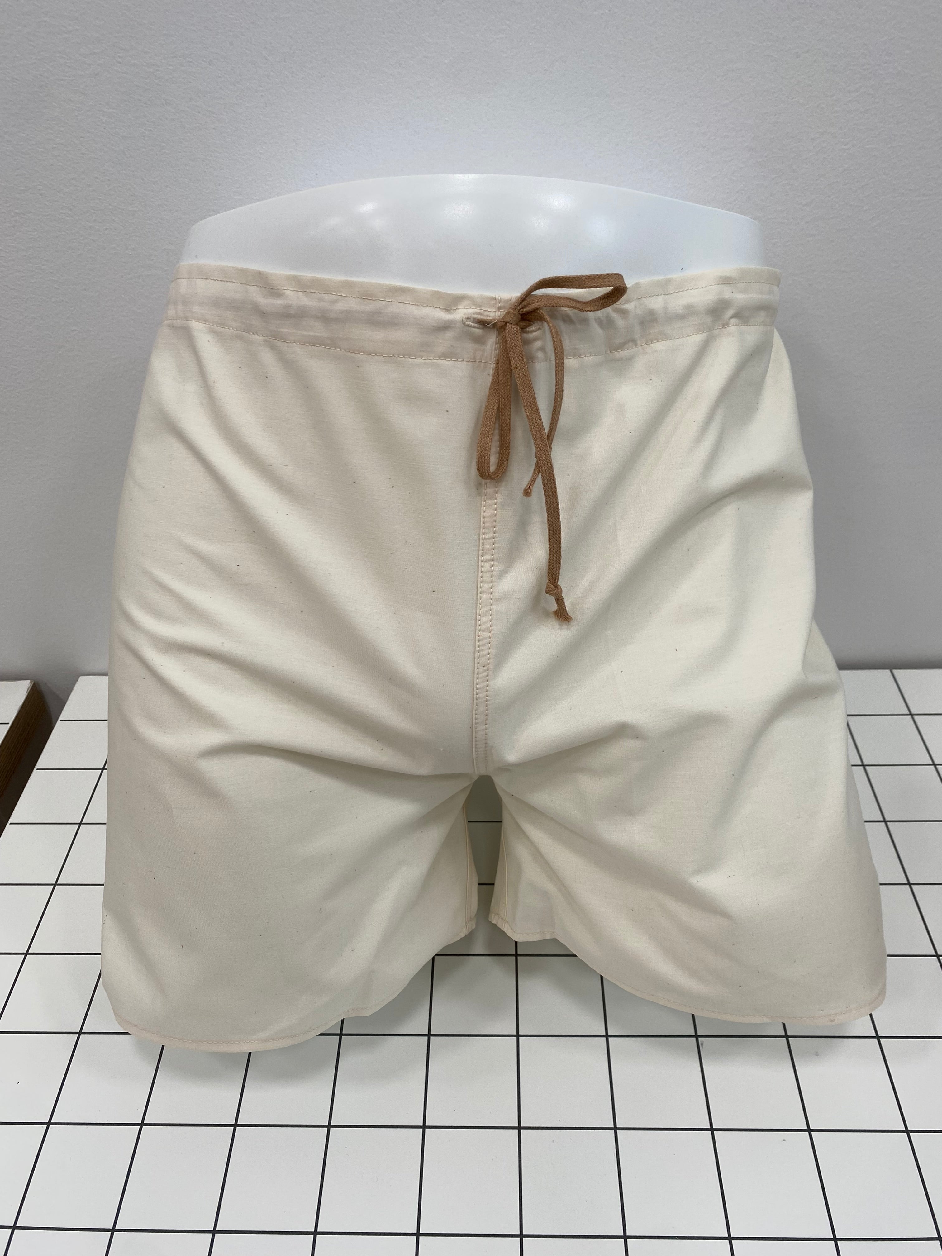 Drawstring 100% Cotton Woven Boxers – Unbleached Apparel