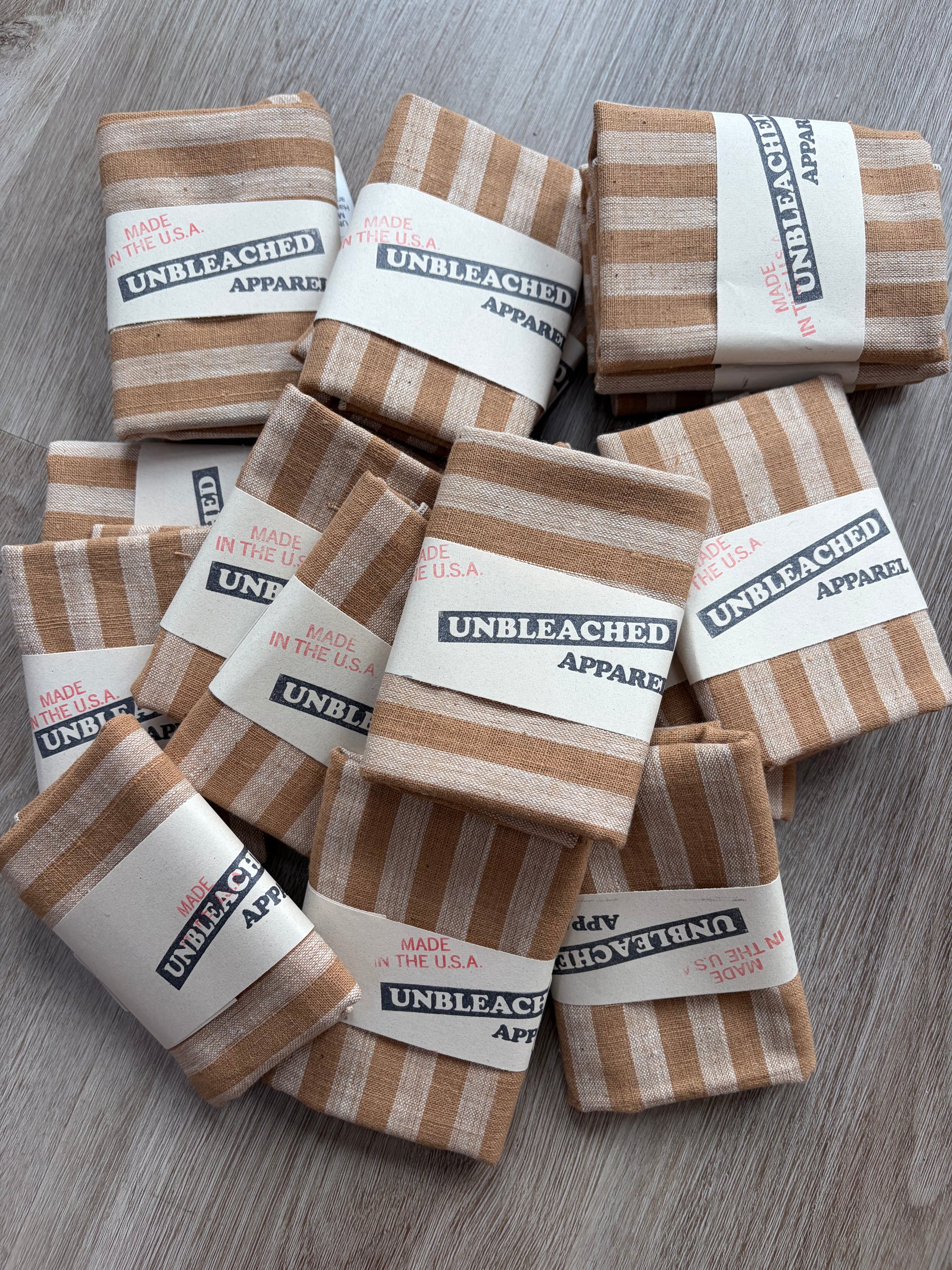 Undyed Brown Stripe Bandana
