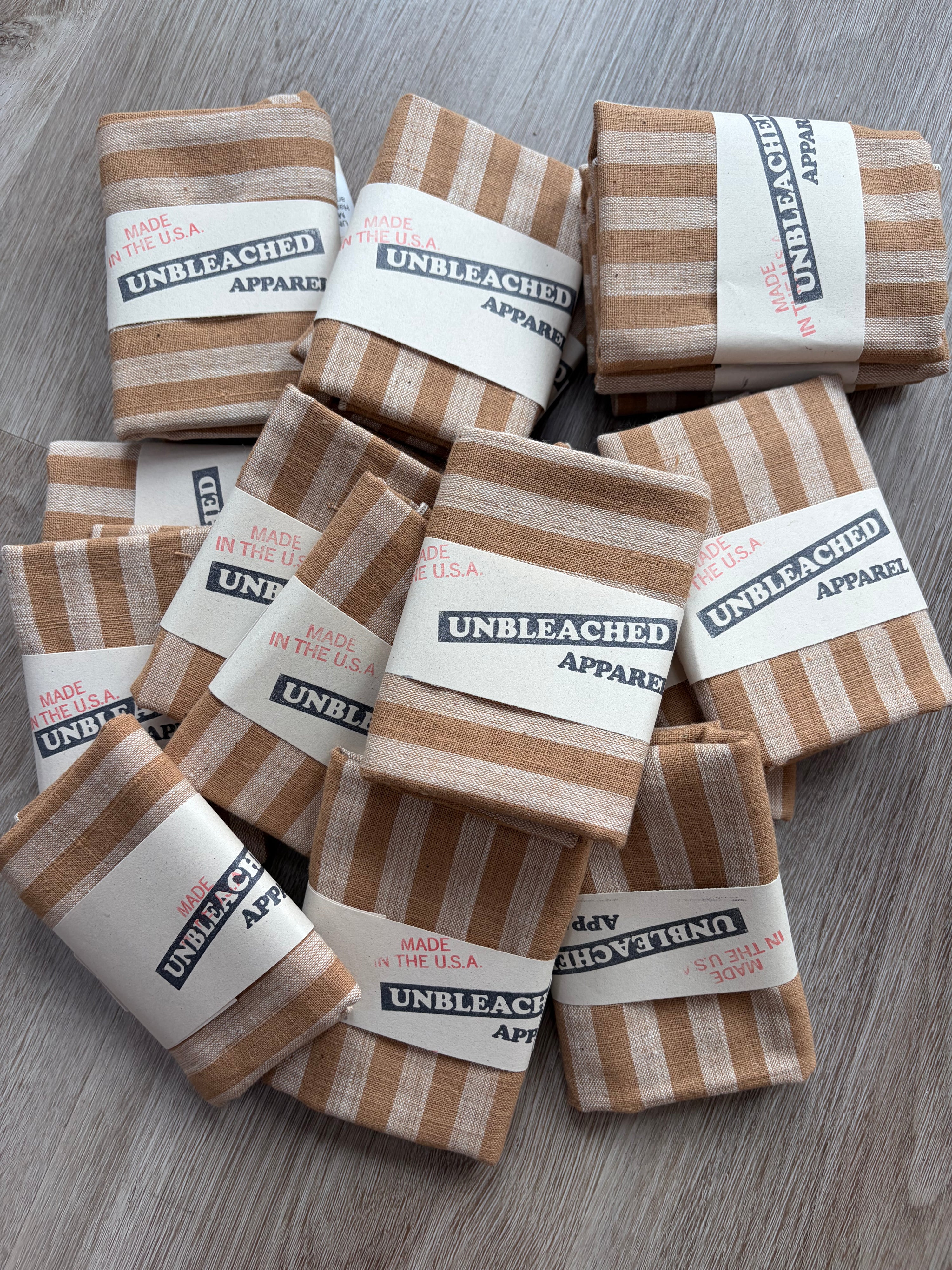 Undyed Brown Stripe Bandana