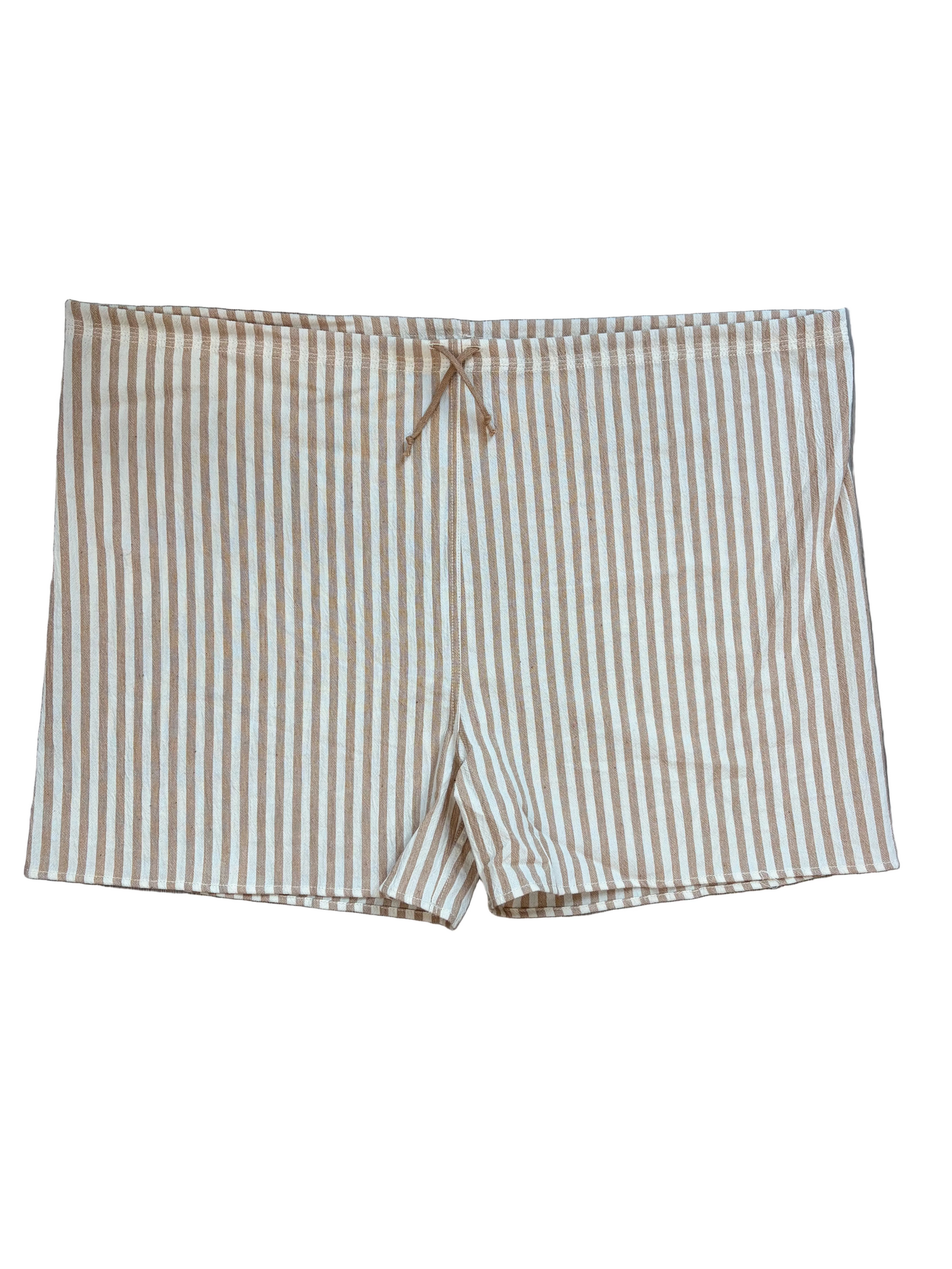 Foxfibre®️ Stripe Cotton Drawstring Boxer Shorts