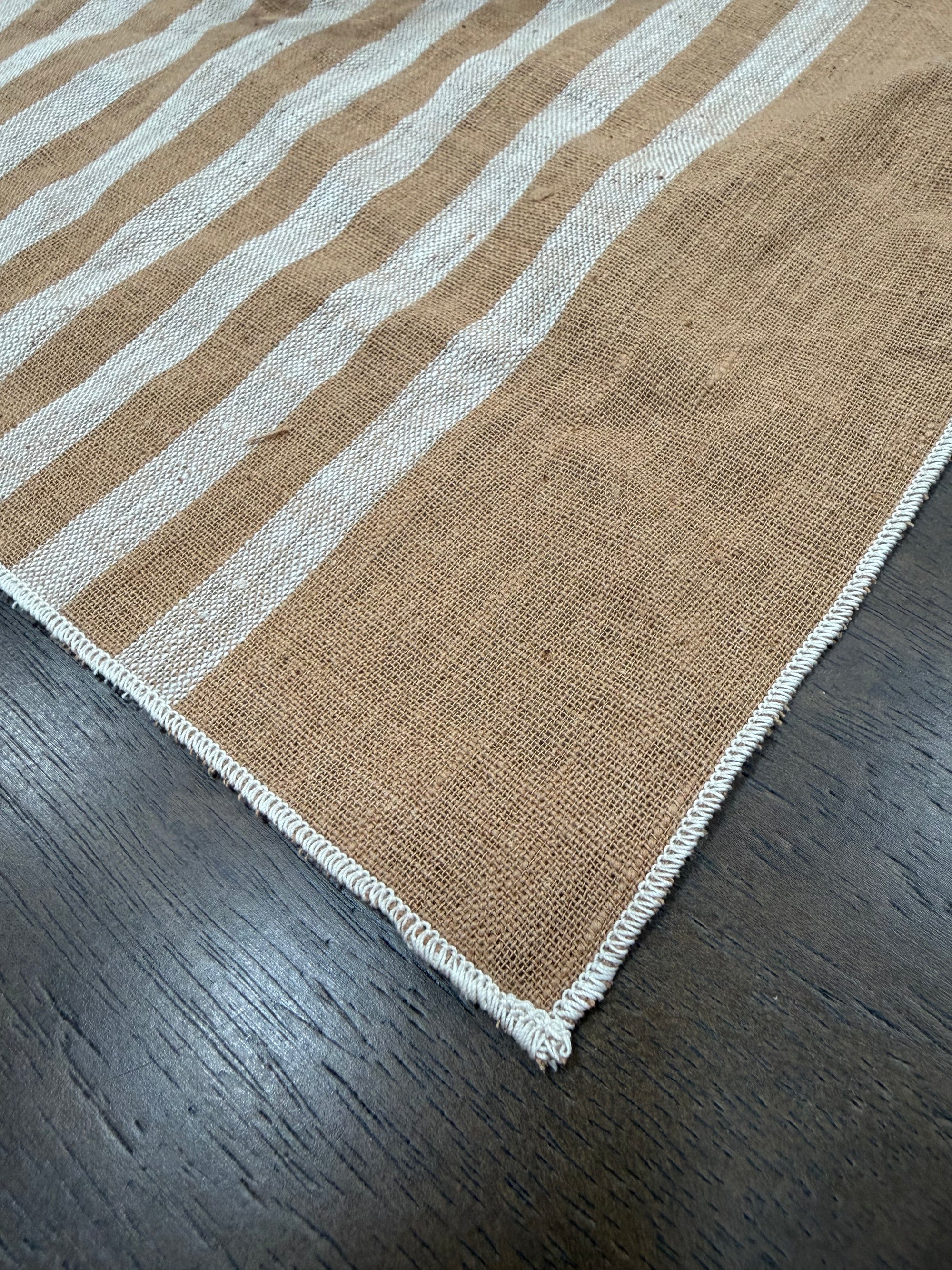 Undyed Brown Stripe Bandana