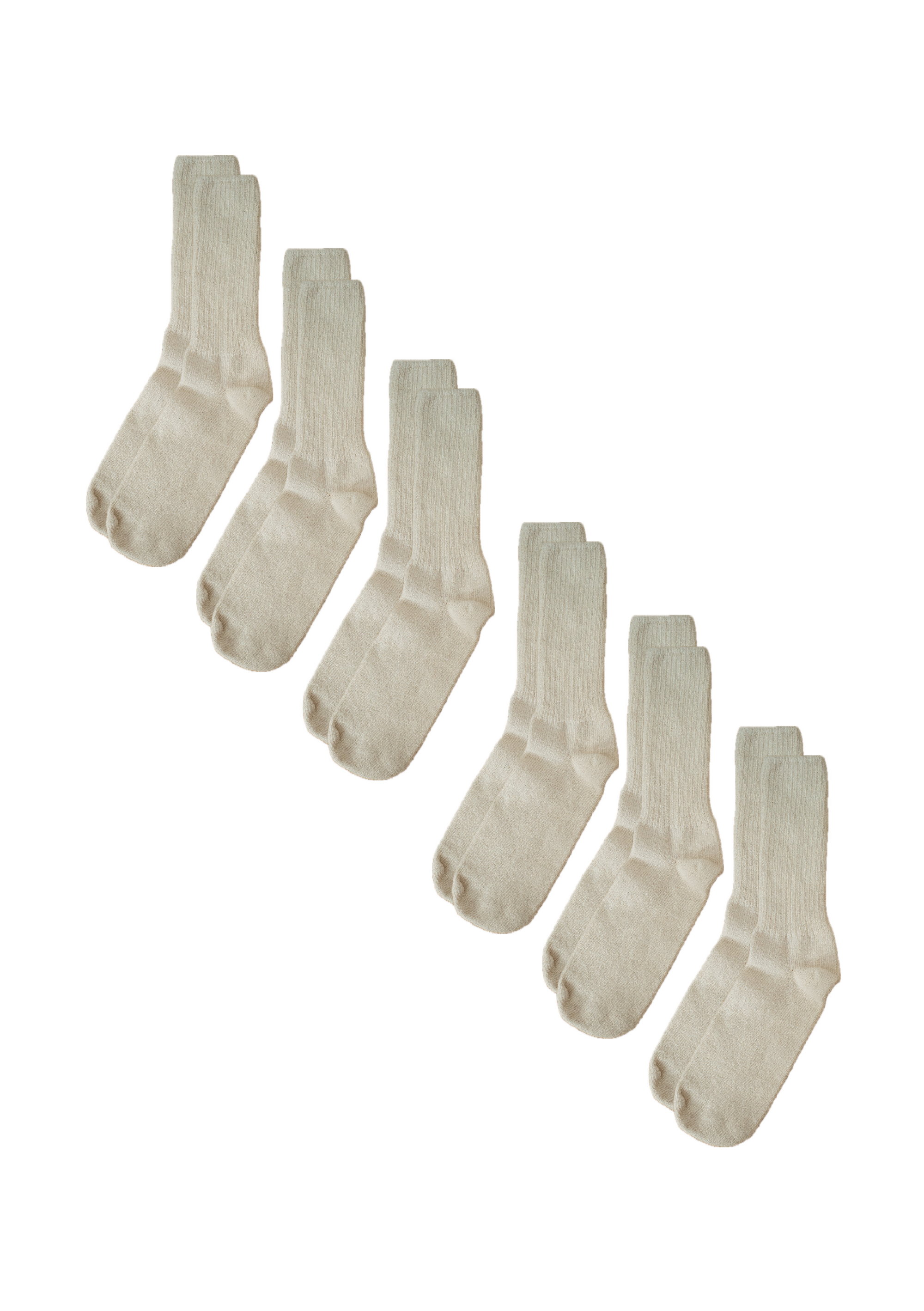 Unbleached Cotton Socks 6-Pack