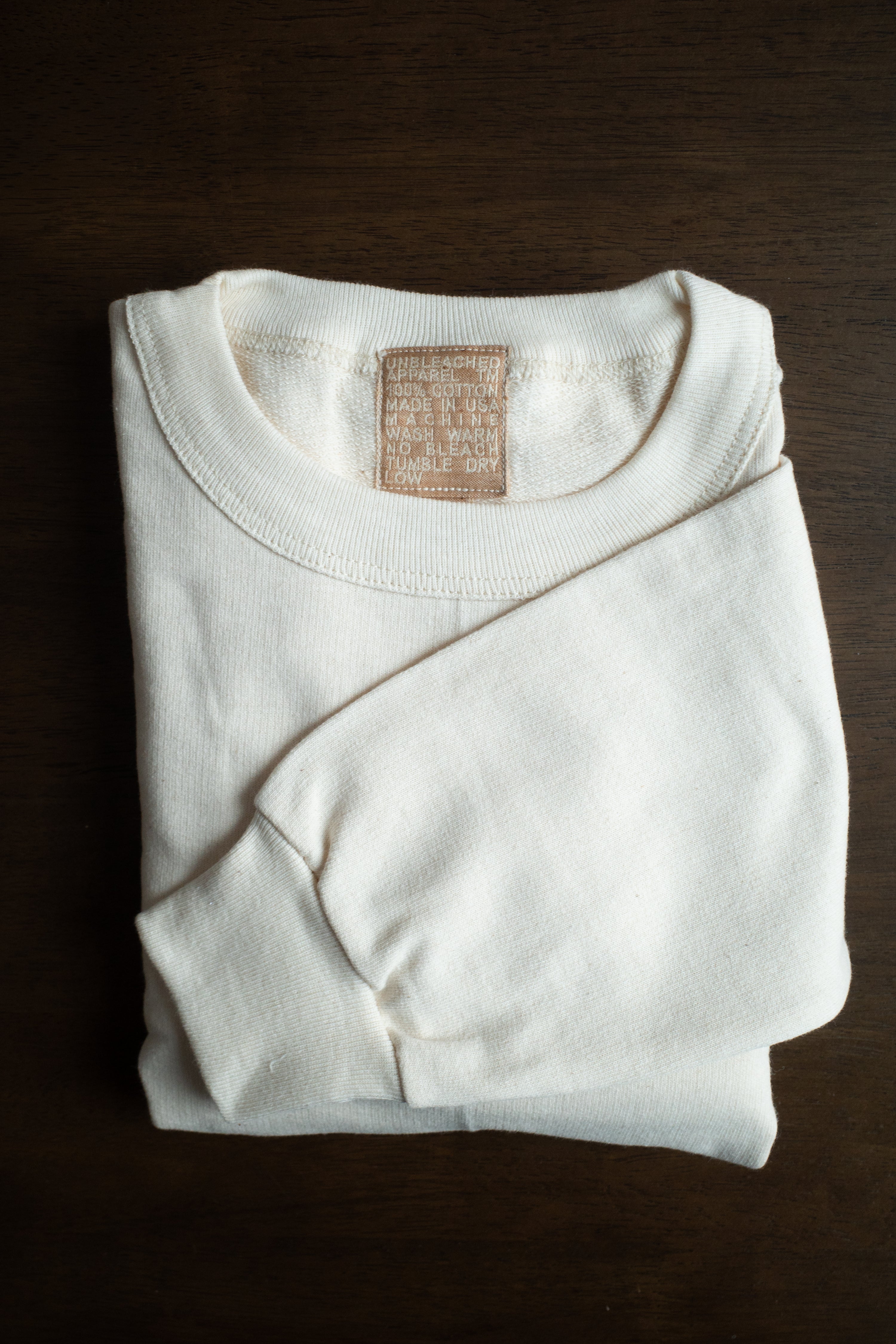 Unbleached Organic Crewneck Sweatshirt