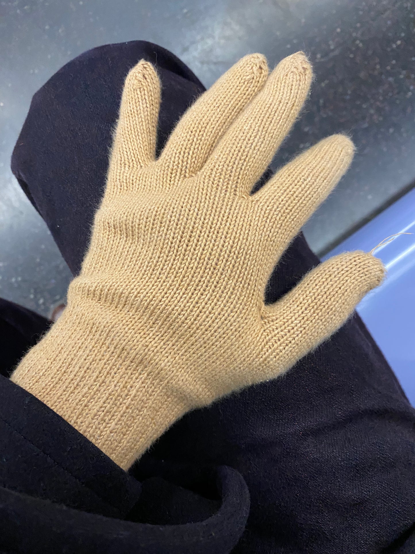 Undyed Brown Cotton Gloves